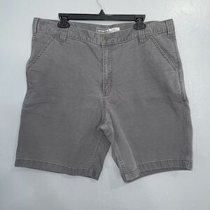 Carhartt‎ Shorts Mens 40 Relaxed Fit Gray Carpenter Work Canvas Rugged Flex